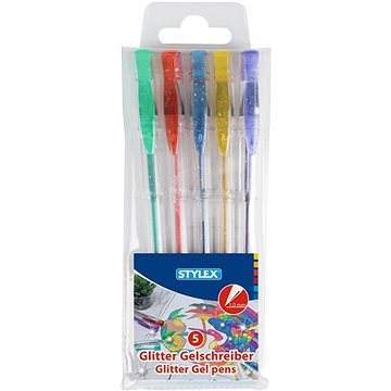 

Stylex Glitter gel pens 1 mm, 5 barev