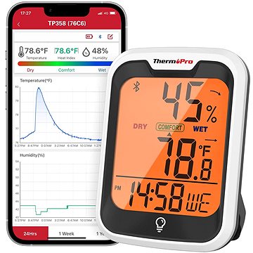 

THERMOPRO Digitální teploměr TP358 (2 X AAA)
