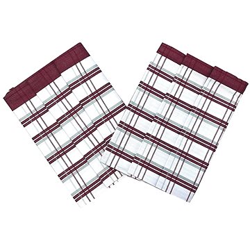 

Svitap sleepwell Utěrka Extra savá 50 × 70 cm, tradiční káro bordó, 3 ks