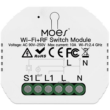 MOES Hidden wifi smart switch 1 gang - WiFi spínač