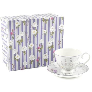 

Home Elements Porcelánový šálek s podšálkem 250 ml, Levandule