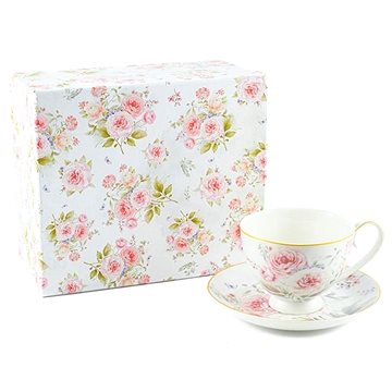 

Home Elements Porcelánový šálek s podšálkem 250 ml, Růže