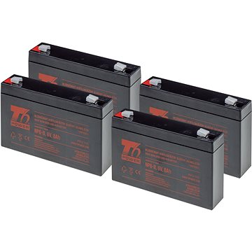 Sada baterií T6 Power pro APC SUA1000RMI1U, VRLA, 6 V