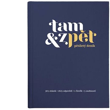 

Tam & zpět Pětiletý deník - velký, indigo