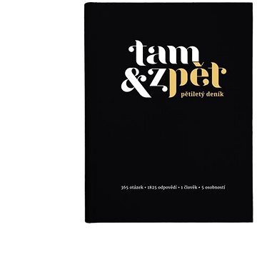 

Tam & zpět Pětiletý deník - malý, černý