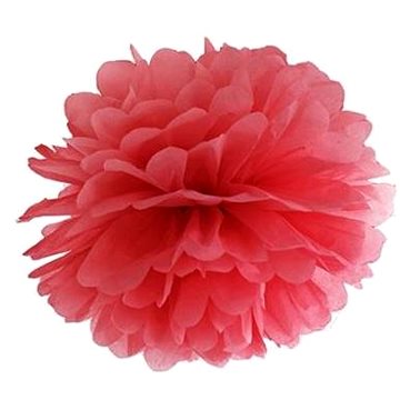 

PARTYDECO Papírový pompom 25 cm červený