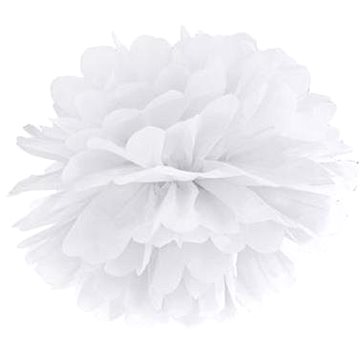

PARTYDECO Papírový pompom 25 cm bílý