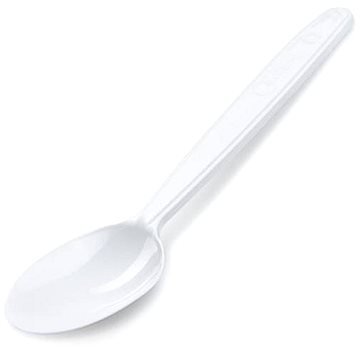 

Plastové lžíce polévkové bílé 18,5 cm, 50 ks