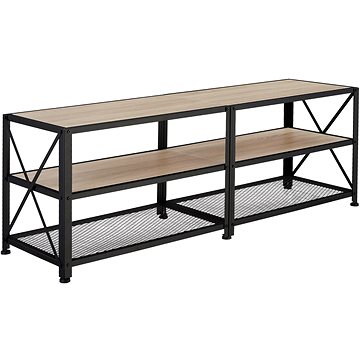 

Tectake Televizní stolek - 141 cm, Industrial světlé dřevo, dub Sonoma
