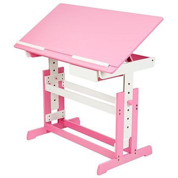 

Tectake psací stůl výškově nastavitelný 109×55×63-94 cm fuchsiový