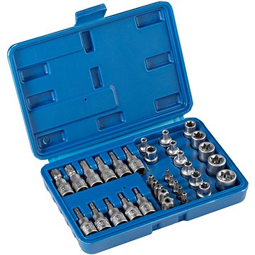 

Nástavce Torx sada 34 dílná, modrá
