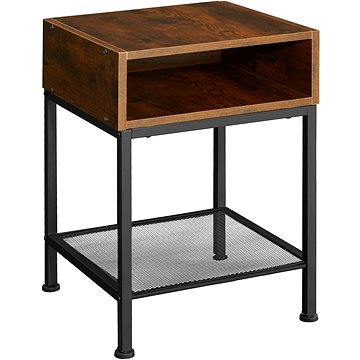 

Noční stolek Harlow 40,5x40,5x52,5cm - Industrial tmavé dřevo