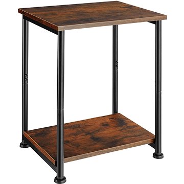 

Tectake odkládací stolek Yonkers 38,5×51,5x30cm, dekor industrial tmavé dřevo