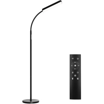 

TecTake Stojací lampa Prisma LED, 5 světelných režimů, 12 W, stmívatelná, černá