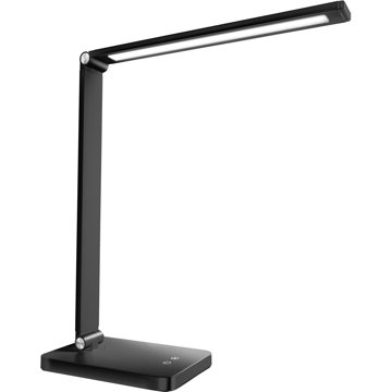 TecTake Stolní lampa Novaly, LED, stmívatelná, skládací, 5 W, černá