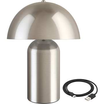 

TecTake Malá retro stolní lampa Kade, stmívatelná, šedá