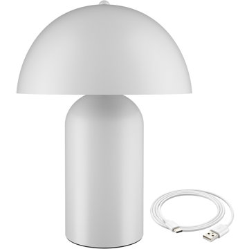 

TecTake Malá retro stolní lampa Kade, stmívatelná, bílá