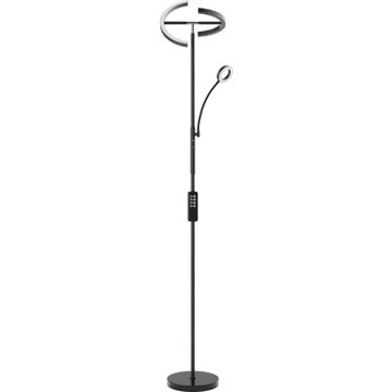 

TecTake Stojací lampa Auralis LED 20 W, čtecí světlo, stmívatelná, černá