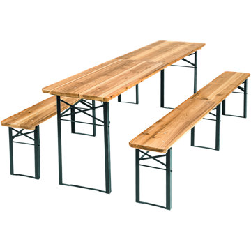 

TecTake Zahradní pivní set Ralf, dřevěný, skládací