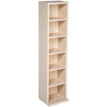 Tectake Stojan se 6 policemi na 102 CD, 90 × 21 × 20 cm - buk