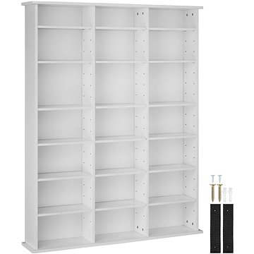 Tectake Stevie 105,5 × 19 × 136,5 cm - matně bílý