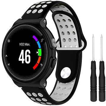 

BStrap Silicone Sport na Garmin Forerunner 235, černý / světle šedý