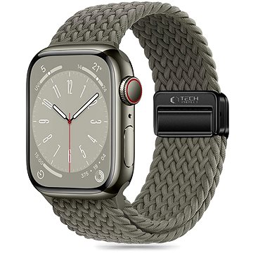 

Tech-Protect Nylon Mag na Apple Watch 42 / 44 / 45 / 49 mm, olivově šedý