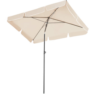 

TecTake Slunečník Vanessa 200 × 125 cm výškově nastavitelný a sklopný, béžový