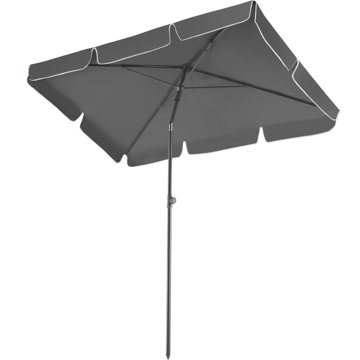 

TecTake Slunečník Vanessa 200 × 125 cm výškově nastavitelný a sklopný, šedý
