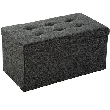 

Skládací taburet s úložným prostorem 76×38×38cm, tmavě šedá