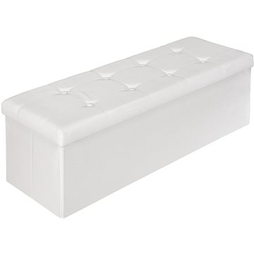 

Taburet skládací s úložným prostorem 110×38×38cm, bílá