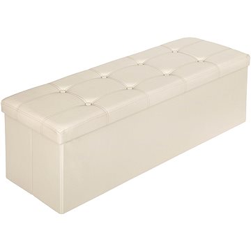 

Taburet skládací s úložným prostorem 110×38×38cm, béžová