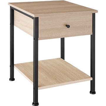 

TecTake Noční stolek Bradford 40 × 40 × 55,5 cm - Industrial světlé dřevo, dub Sonoma