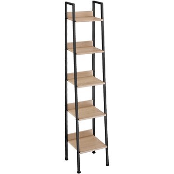 TecTake Kovový regál  170,5  x 35,5 x 31,5 cm, dekor dub Sonoma