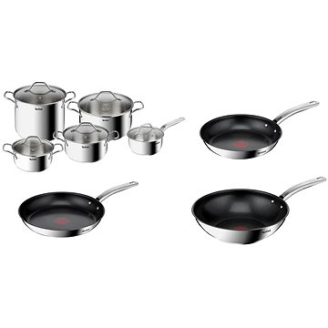 

Tefal Sada nádobí 10 ks Intuition B864SA74 + Tefal Pánev 24 cm, 28 cm a WOK 28 cm
