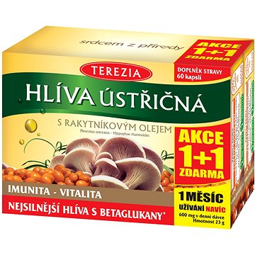 

TEREZIA Hlíva ústřičná s rakytníkovým olejem 60+60 kapslí