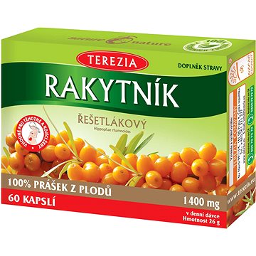 

TEREZIA Rakytník řešetlákový prášek z plodů 60 kapslí