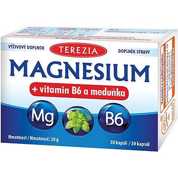 

TEREZIA Magnesium + vitamin B6 a meduňka 30 kapslí