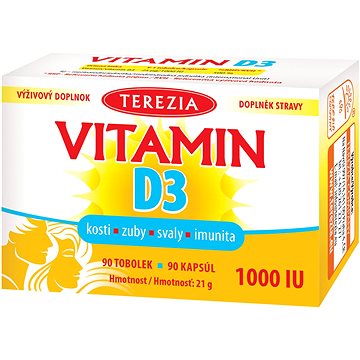 

TEREZIA Vitamin D3 1000 IU 90 tobolek