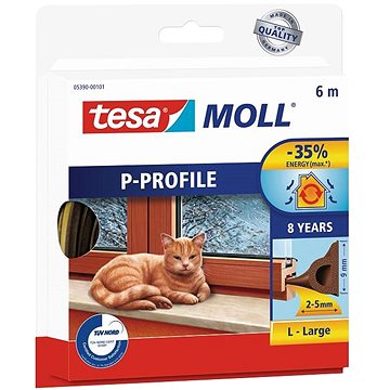 

TESAMOLL Gumové těsnění, hnědé, P profil, 6m