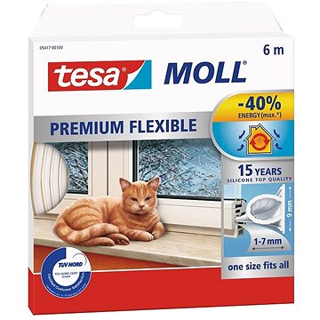 

TESAMOLL Silikonové samolepicí těsnění, 6m, bílá