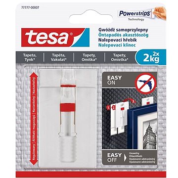 

TESA Nastavitelný nalepovací hřebík na tapety a omítku 2kg