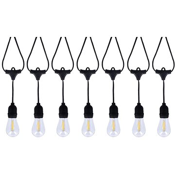 

Tesla párty řetěz, 15LED, 13,5 m + 2 m, 11 režimů, 2700 + 6000 K, ovladač, timer