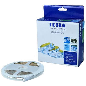 

Tesla LED pásek, 60LED/ m, délka 3 m + 1,5 m, 8 mm, 6500 K, SMD2835, IP20