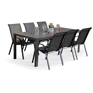 

NOELA Set zahradního nábytku kovový VIKING XL 1 stůl + 6 židlí
