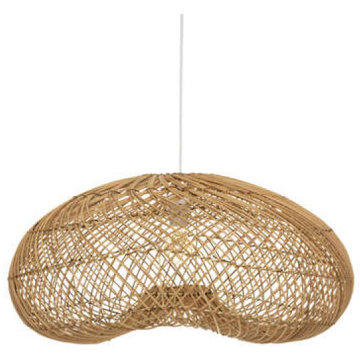 

TEXTILOMANIE Ratanová závěsná lampa JENNY
