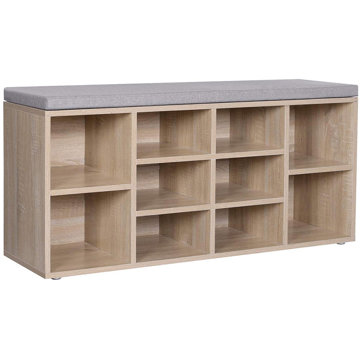 

TEXTILOMANIE Weso Sonoma Botník s lavicí s šedým sedákem 104 × 30 cm