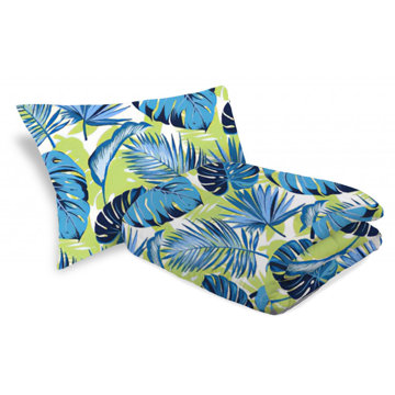 

TEXTILOMANIE Celoroční přikrývka prošívaná 140 × 200 cm s polštářem Arecano 70 × 90 cm, modro-zelená