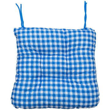 

TEXTILOMANIE Podsedák na židli Soft kostička modrý