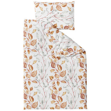 

TEXTILOMANIE Bavlněné povlečení LISTY zlaté